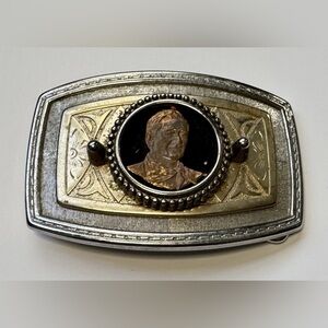 John Wayne Silver & Gold Raised Belt Buckle.